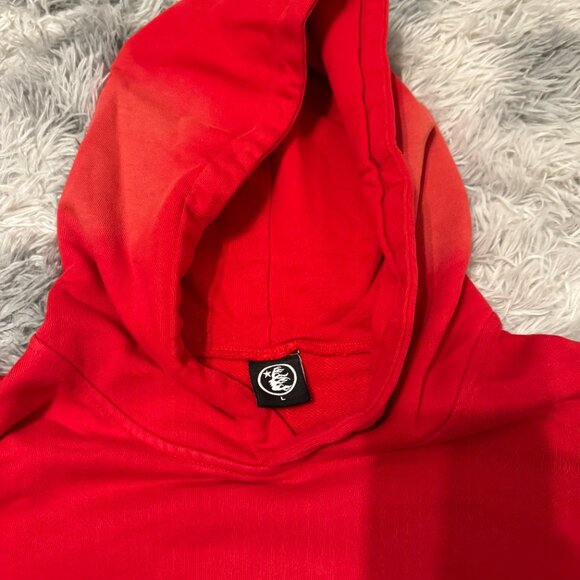 Hellstar Records Red Flames Hoodie Men’s Size Large - Picture 2 of 3